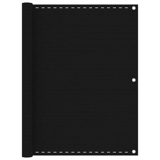 Vidaxl Toldo Para Balcón Hdpe Negro 120x300 Cm_0