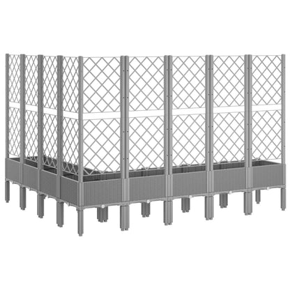 Jardinera Con Enrejado Pp Gris Claro 200x160x142 Cm_4