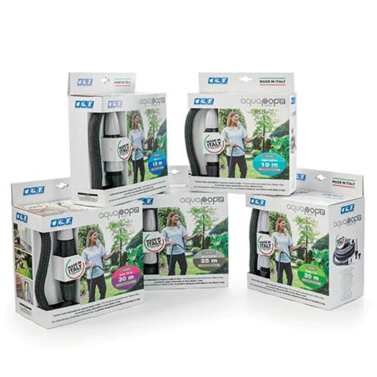 Mangueira de tecido auto-extensível Aquapop Easy Grey GF 15 m