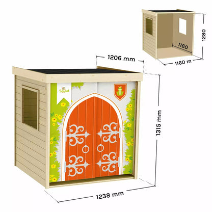 Casa de brincar de madeira Princesa Soulet com cortina