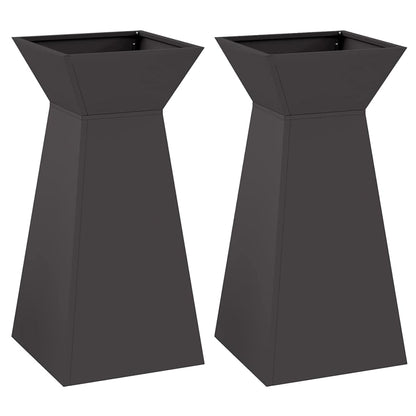 Maceta Pilar 2 Uds. Negro 35 X 35 X 73 Cm_0
