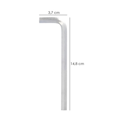 Llave Allen Larga Acero Cromo Vanadio Profesional 7,0 Mm. Llave Hexagonal, Llave Allen Taller Mecanica, Llave Allen Bricolaje