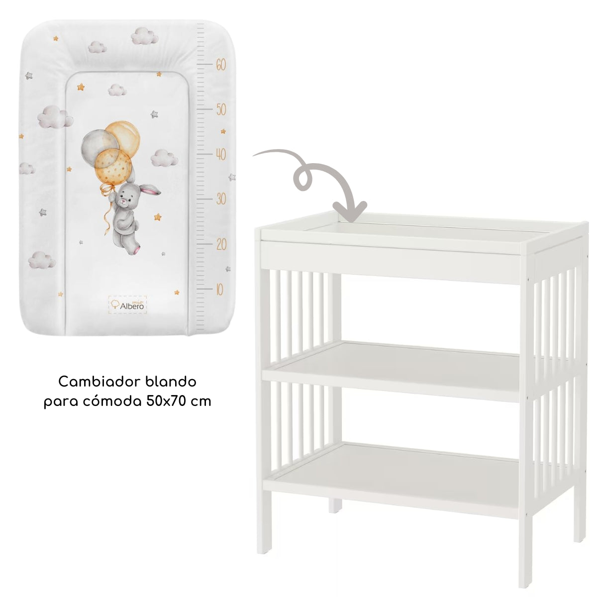 Cambiador Blando Para Comoda 70x50 Bunny_1