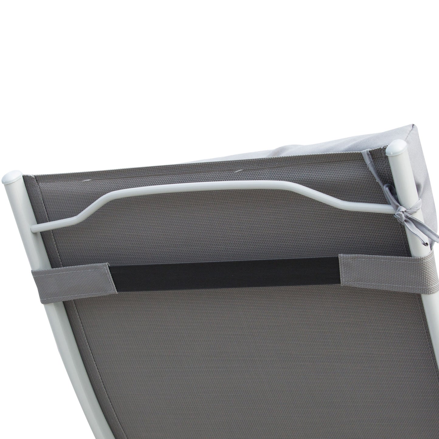 Outsunny Tumbona Plegable De Jardín Con Respaldo Ajustable En 7 Posiciones Gris_3