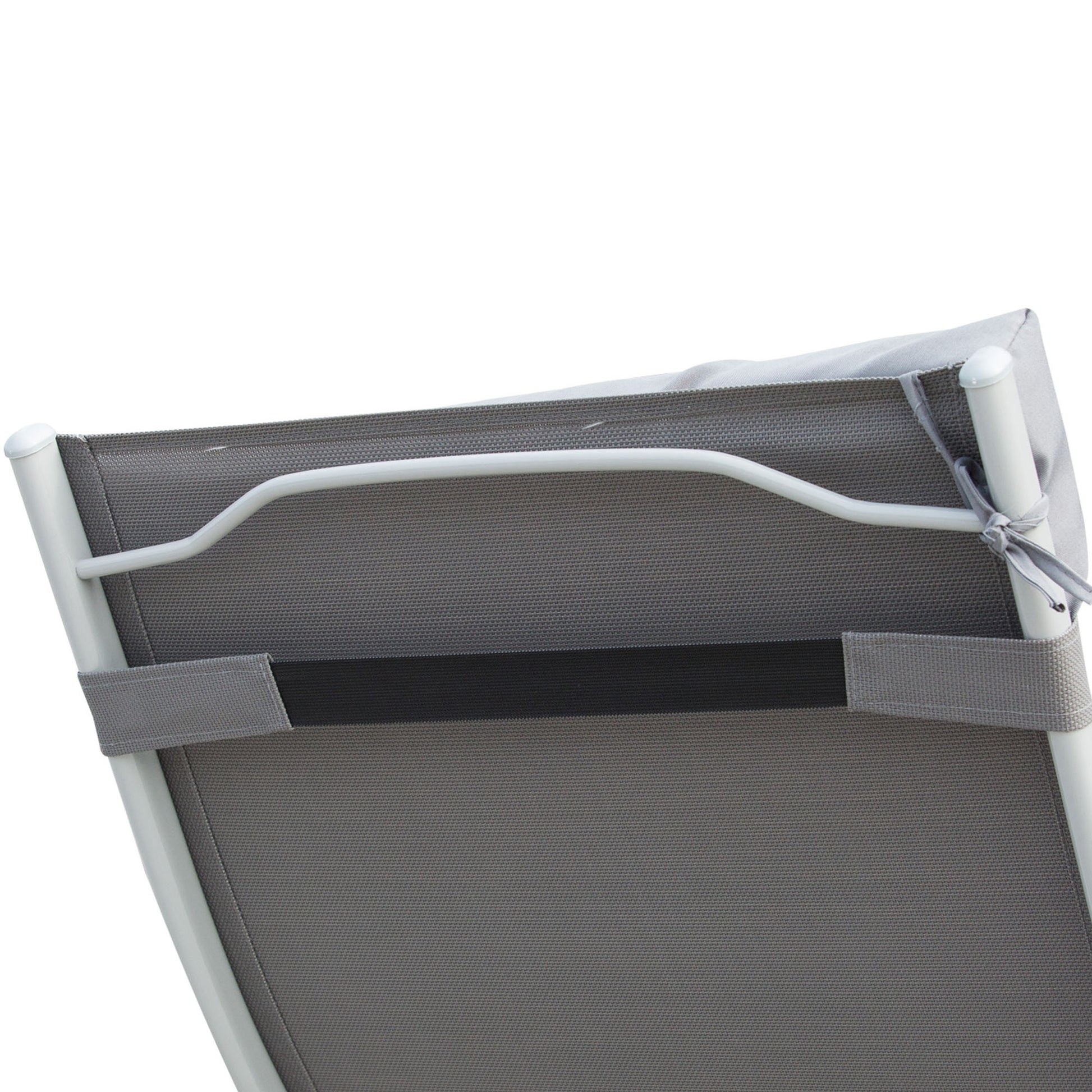 Outsunny Tumbona Plegable De Jardín Con Respaldo Ajustable En 7 Posiciones Gris_3