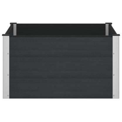 Arriate Elevado Negro 100 X 100 X 54 Cm Wpc Y Aluminio_3