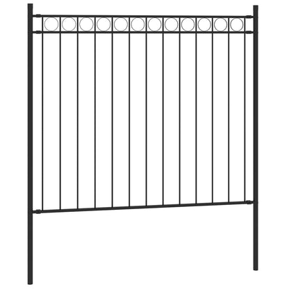 Valla De Jardín De Acero Negro 1,7x0,8 M / Vetonek_3