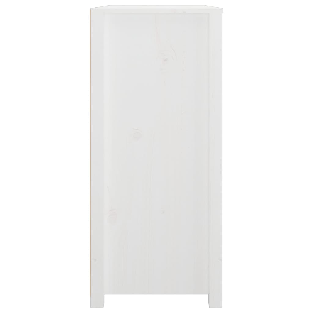 Armario Auxiliar Madera Maciza De Pino Blanco 100x40x90 Cm / Vetonek_3