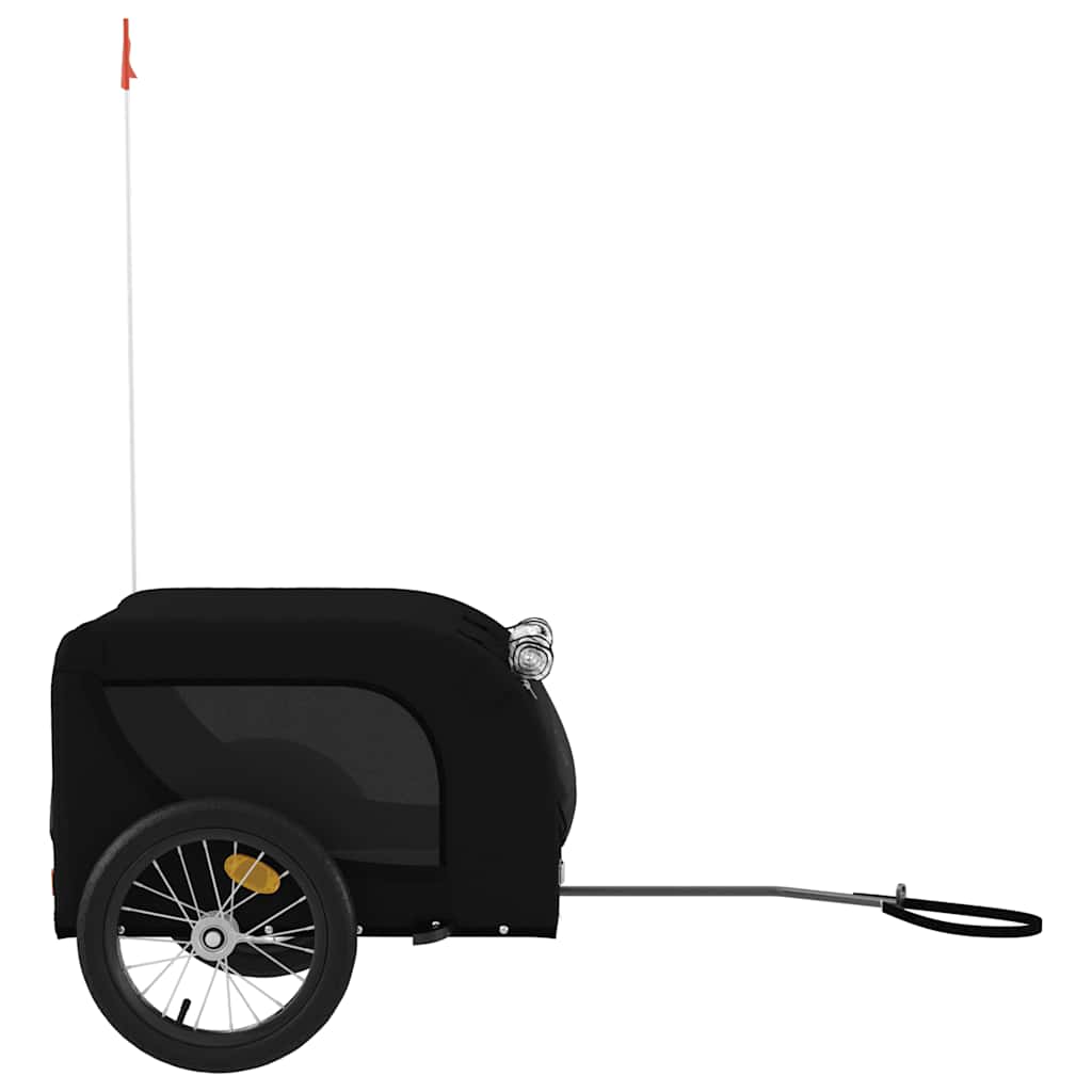 Remolque De Bicicleta Mascotas Hierro Tela Oxford Negro_4