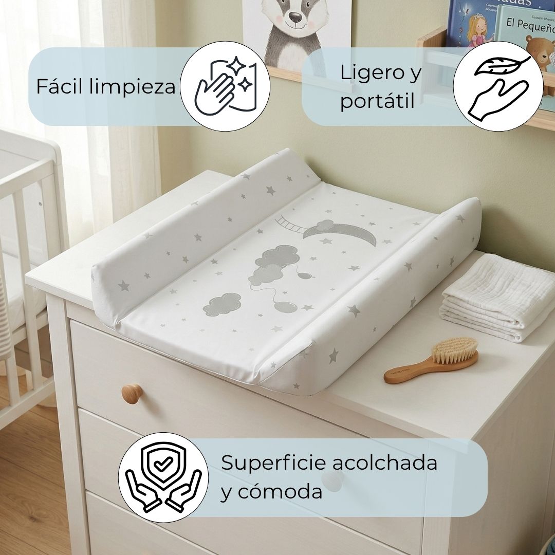 Cambiador Fijo Para Bebé, Modelo Estrellas Y Luna Bathby_4