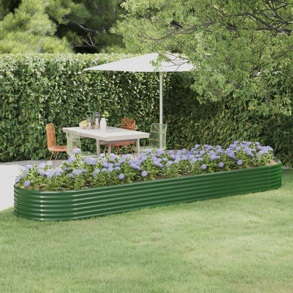 Jardinera Arriate Acero Galvanizado Verde 396x100x36 Cm_1