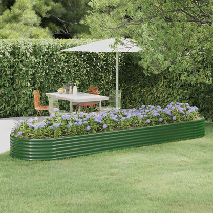 Jardinera Arriate Acero Galvanizado Verde 396x100x36 Cm_1