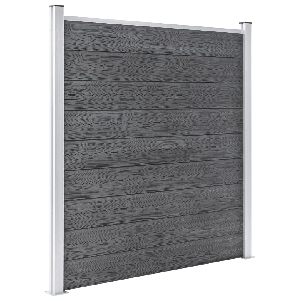 Valla De Jardín De Wpc Gris 1737x186 Cm / Vetonek_0
