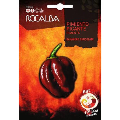 Sementes de pimenta habanero chocolate Rocalba