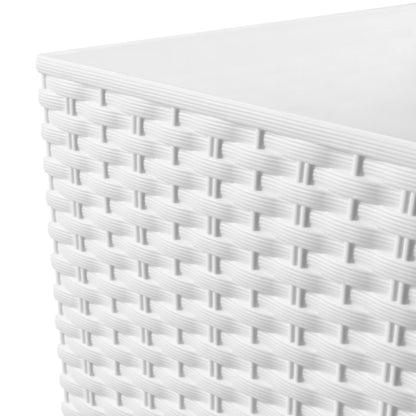 Maceta Rato De 26,6 Litros Con Inserto 26,5 X 26,5 X 50 Cm En Color Blanco