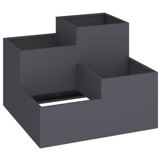 Maceta Para Jardín Antracita 100 X 100 X 60 Cm Acero_0