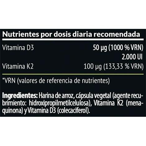 DKbull Vitaminas D3 + K2 Paleobull 60 cápsulas
