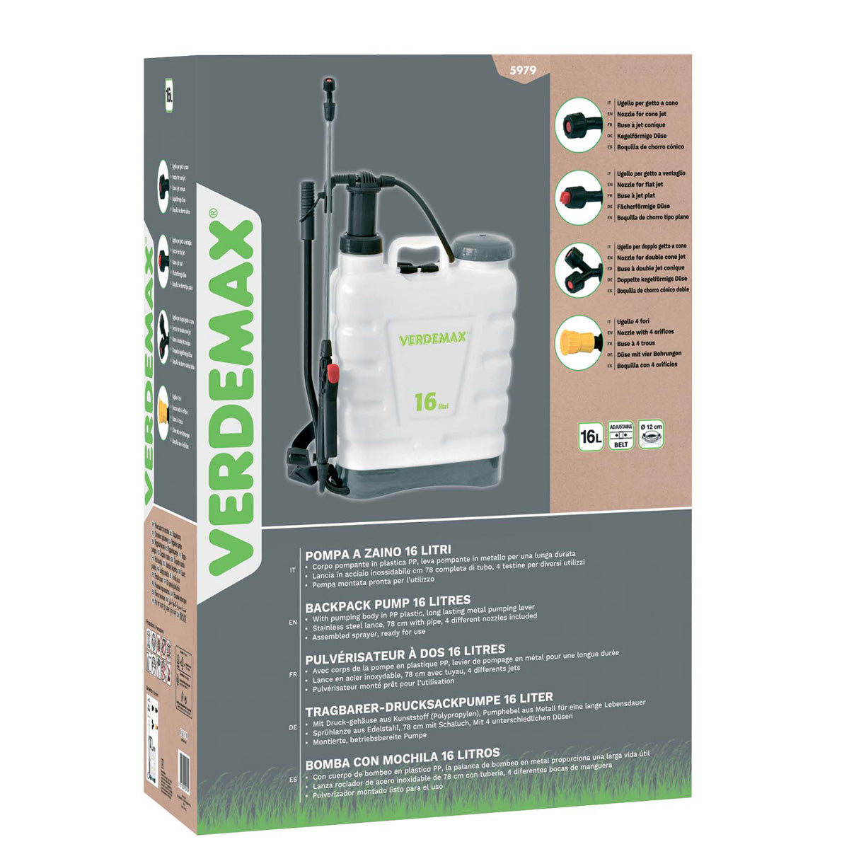 Pulverizador costal profissional 16 l Verdemax