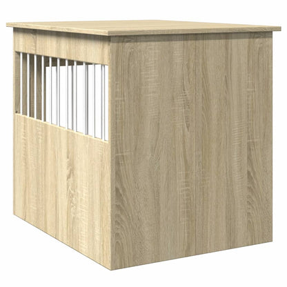 Vidaxl Jaula Para Perros Madera Ingeniería Roble Sonoma 64,5x80x71 Cm_5