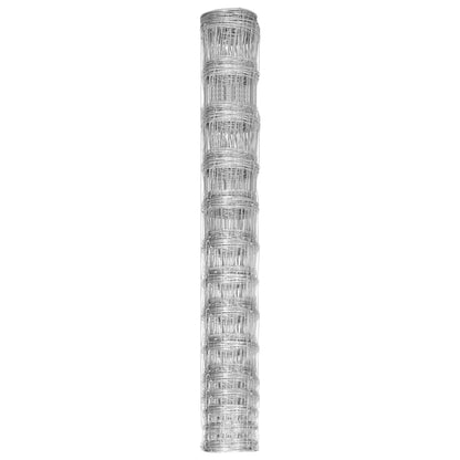 Valla De Jardín De Acero Galvanizado Plateado 50 M 150 Cm / Vetonek_1
