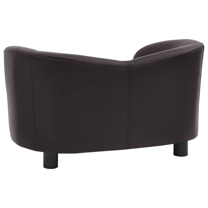 Vidaxl Sofá Para Perros Cuero Sintético Marrón 67x41x39 Cm_4