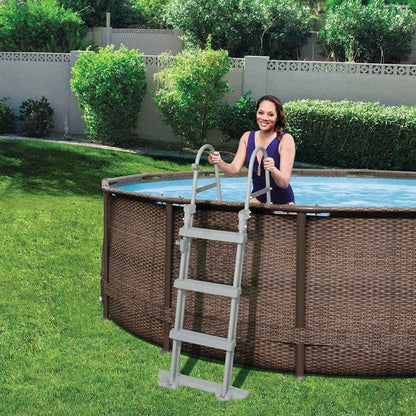 Vidaxl Bestway Escalera De Seguridad Para Piscina 4 Peldaños Flowclear 122 Cm_2