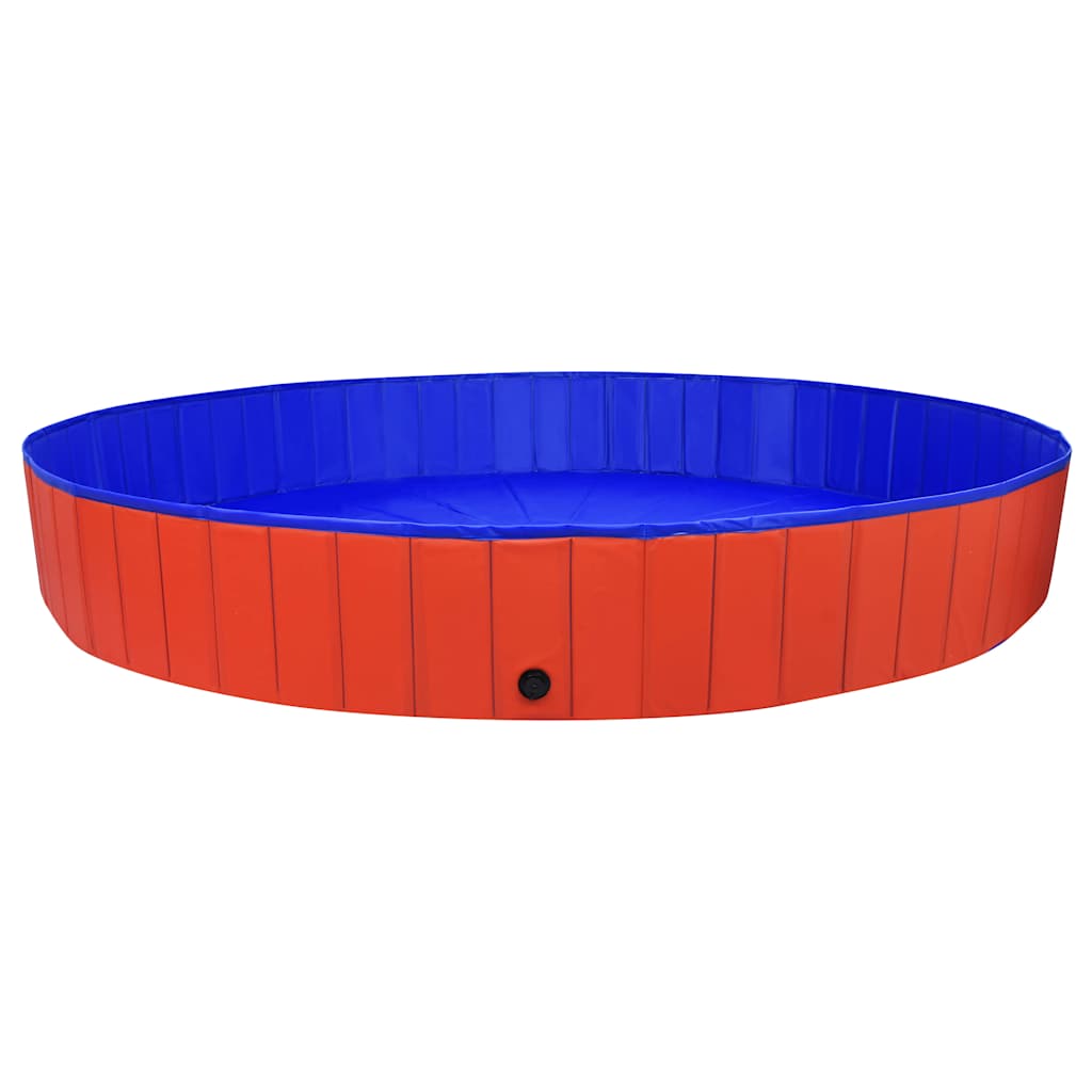 Piscina Para Perros Plegable Pvc Rojo 300x40 Cm_0