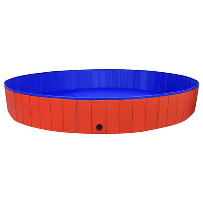 Piscina Para Perros Plegable Pvc Rojo 300x40 Cm_0