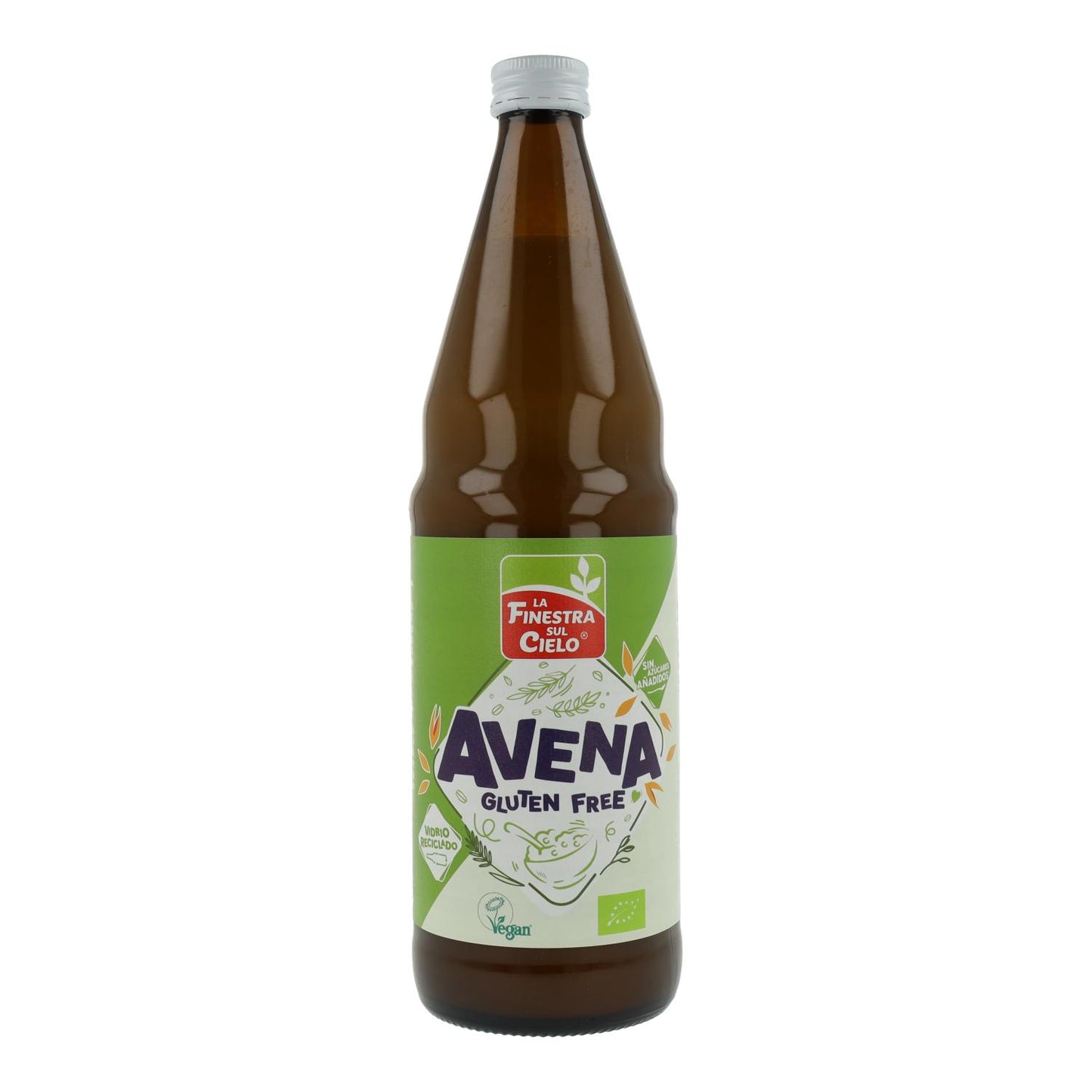Embalagem de 6 bebidas de aveia sem glúten La Finestra Sul Cielo, vidro reciclado, 750 ml