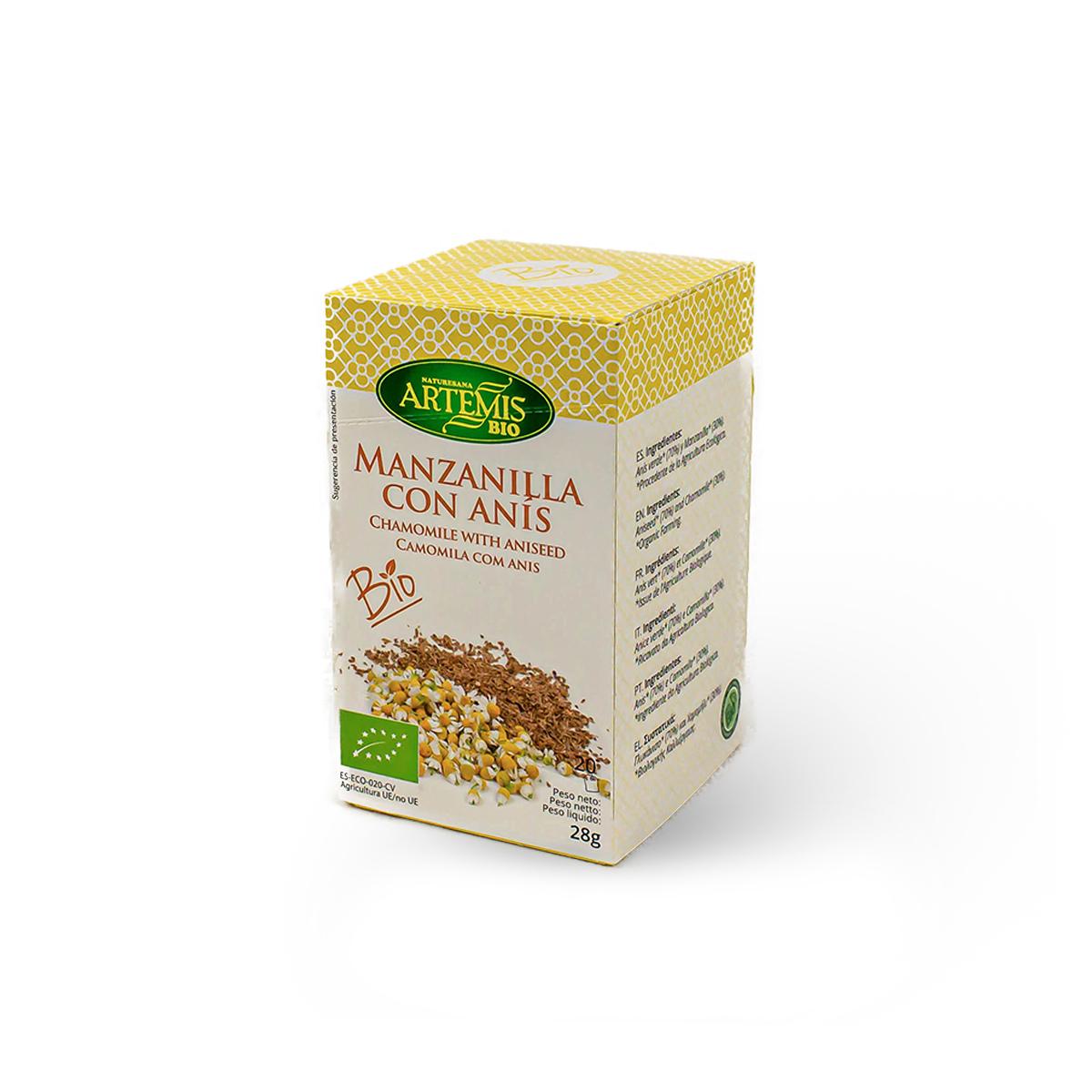 Camomila com Anis Artemis, 20 filtros.