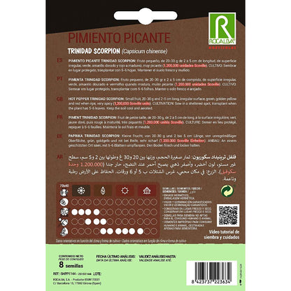 Sementes de pimento Trinidad Scorpion Rocalba