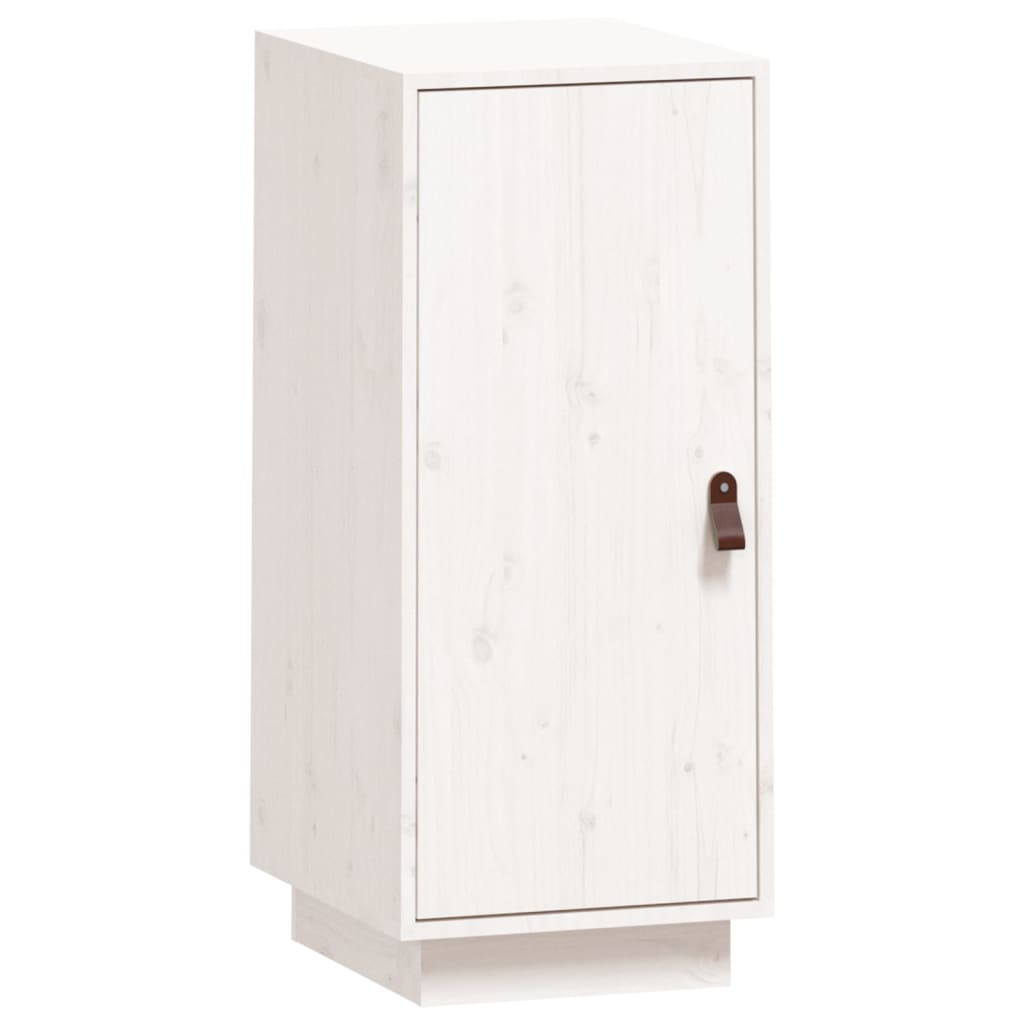 Aparador De Madera Maciza De Pino Blanco 34x40x75 Cm / Vetonek_2