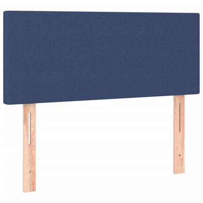 Cama Box Spring Con Colchón Y Led Tela Azul 80x200 Cm / Vetonek_2