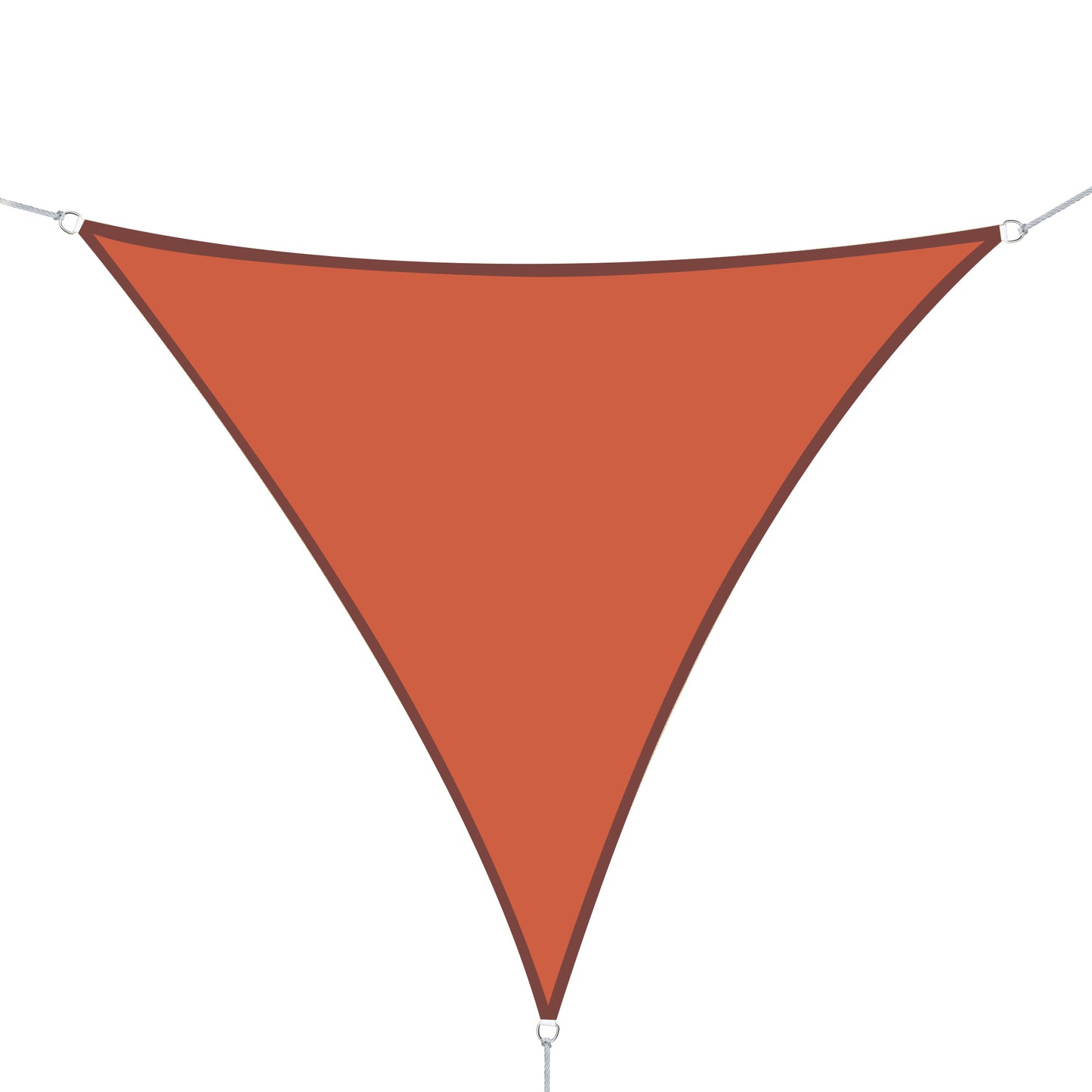 Outsunny Toldo Vela Sombrilla Parasol Triangular De Poliéster 160g/m² Naranja_0