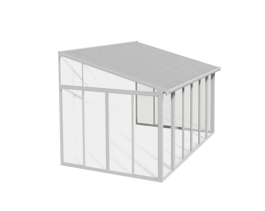 Pérgula fechada em alumínio branco San Remo 300x435 cm Canopia da Palram