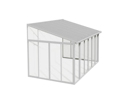 Pérgula fechada em alumínio branco San Remo 300x435 cm Canopia da Palram