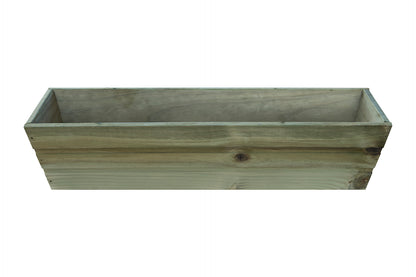 Jardinera De Balcon Recta De Madera Autoclave De 80 X 20 X 19,5 Cm 18l + Bolsa Geotextil_1