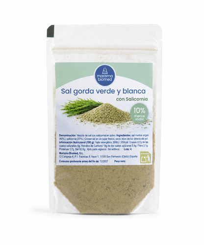 Sal Gorda Verde Y Blanca | Salicornia Y Sal Marina Virgen Bio | 10% Menos Sodio 250 g_2