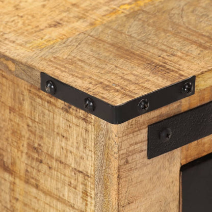 Mesita De Noche Madera Maciza De Mango 40x40x45 Cm_2