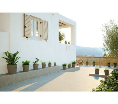 Artevasi Macetero Blanco Capri 35 Cm Con Reserva De Agua De Plástico Reciclado_1