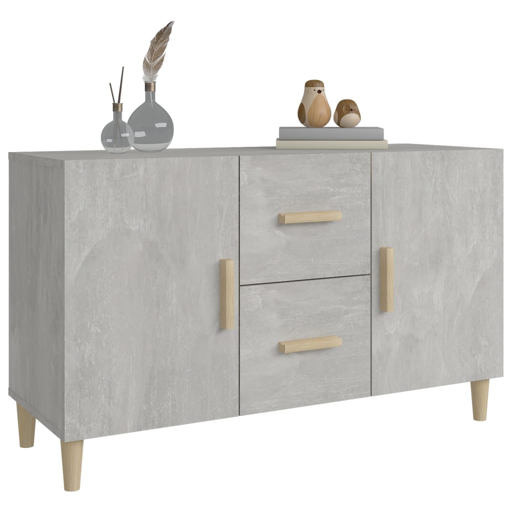 Aparador De Madera De Ingeniería Gris Hormigón 100x36x60 Cm / Vetonek_3