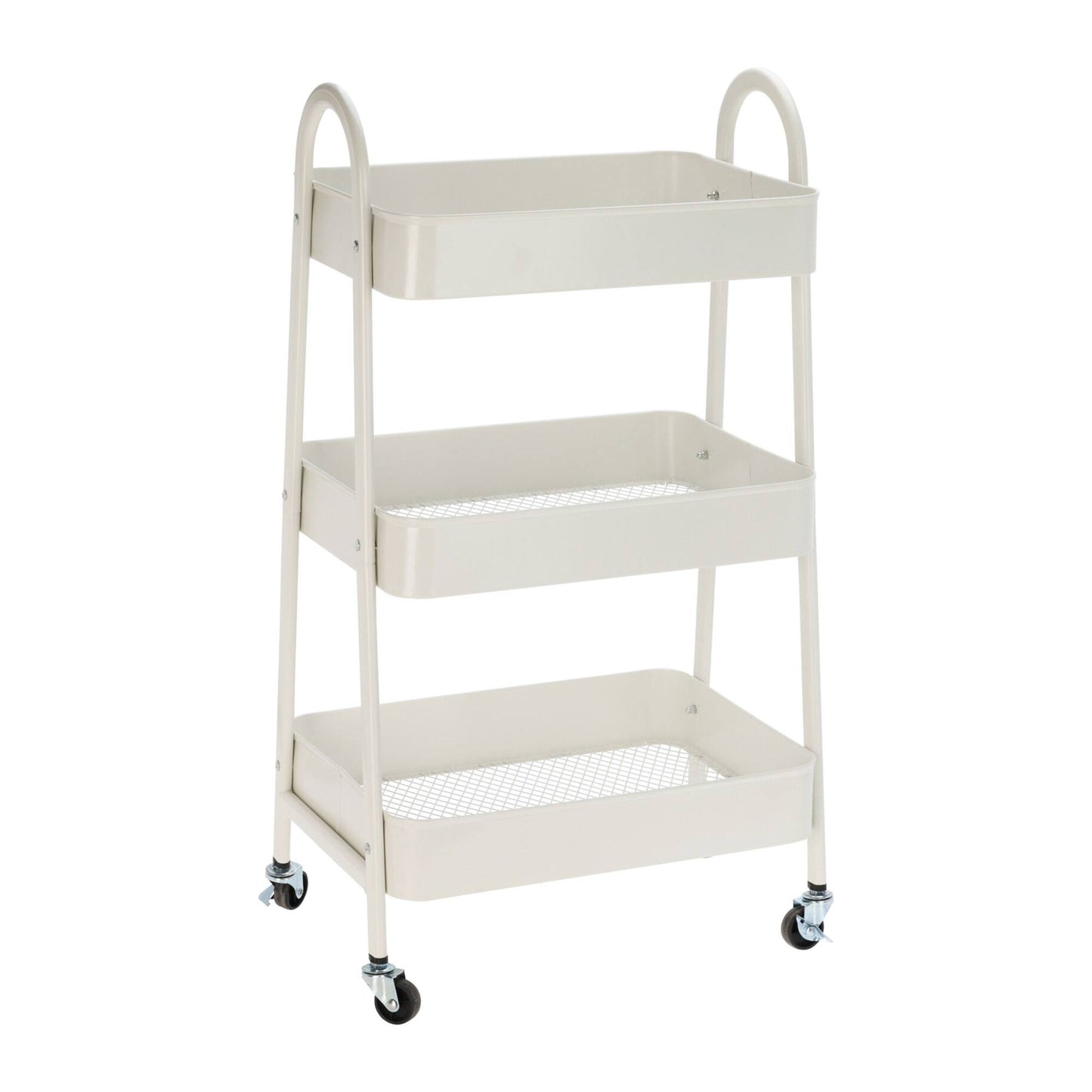 Well Home Carro De Cocina Blanco Con 3 Cestas Y Ruedas H.79,5cm_0