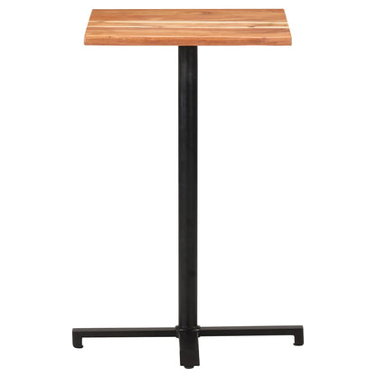 Mesa Alta De Bar Borde Natural Madera Maciza Acacia 50x50x110cm_0