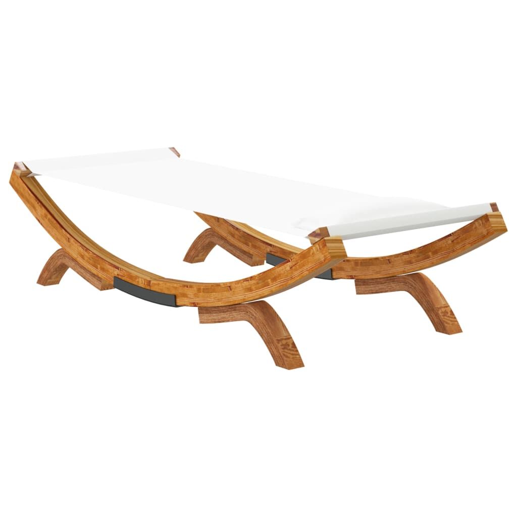 Vidaxl Tumbona De Madera Maciza Curvada Crema 100x188,5x44 Cm_4