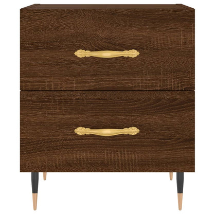 Mesita Noche 2 Uds Madera Ingeniería Marrón Roble 40x35x47,5 Cm_4