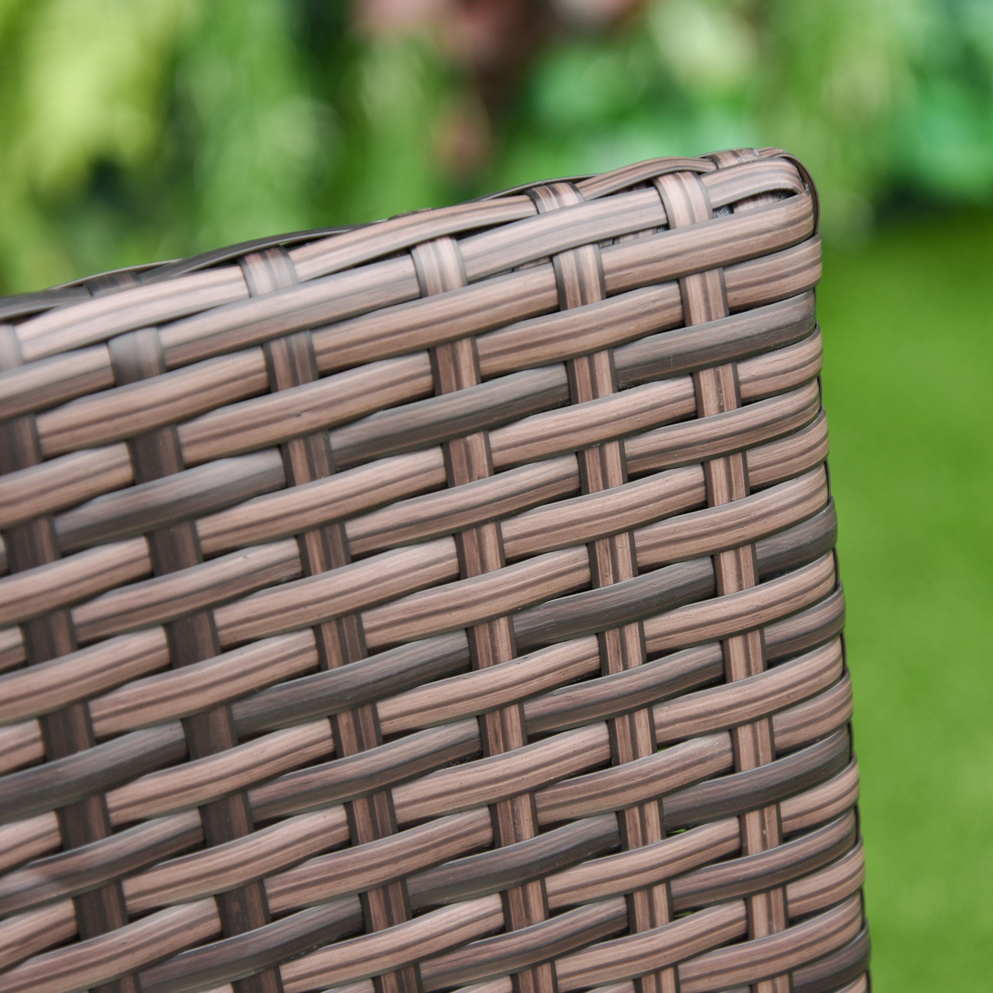 Outsunny Conjunto De Ratán 1 Mesa 2 Sillas Para Jardín Exterior Patio Terraza_3