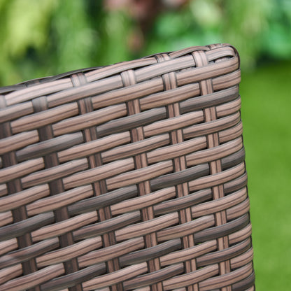 Outsunny Conjunto De Ratán 1 Mesa 2 Sillas Para Jardín Exterior Patio Terraza_3