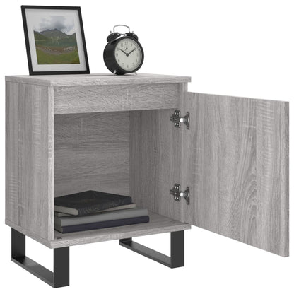 Mesita De Noche Madera De Ingeniería Gris Sonoma 40x30x50 Cm_2