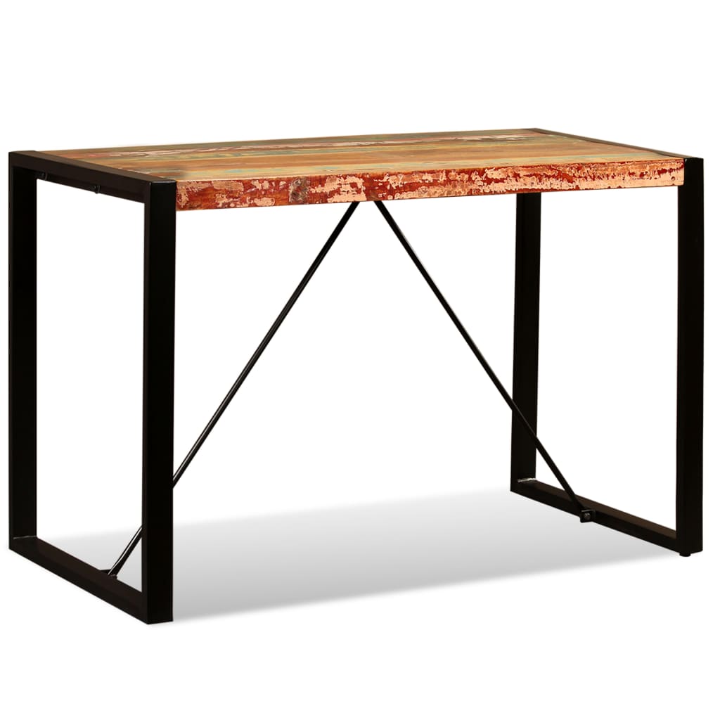 Mesa De Comedor De Madera Maciza Reciclada 120 Cm_2