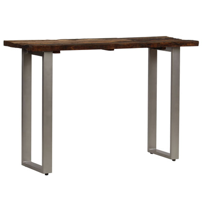 Mesa Consola Madera Reciclada Y Acero 120x35x76 Cm_1